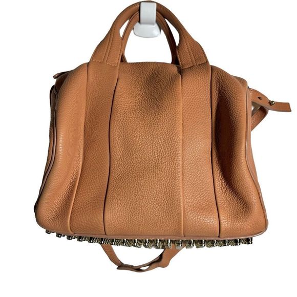 Alexander Wang Rocco Dumbo Studded Duffle Bag Blush Leather Satchel handbag - Picture 2 of 16